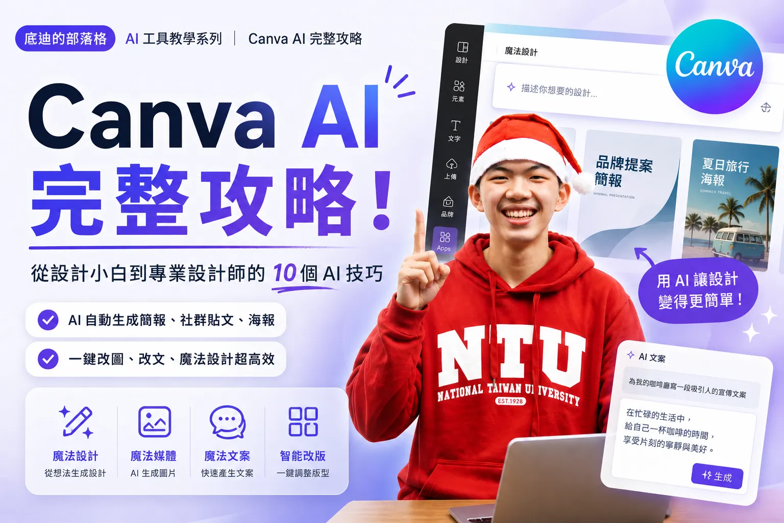 Canva AI 教學 2026：5 個台灣用戶必學隱藏功能